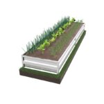Усиленная грядка оцинкованная 0.5х4м (высота 30см)